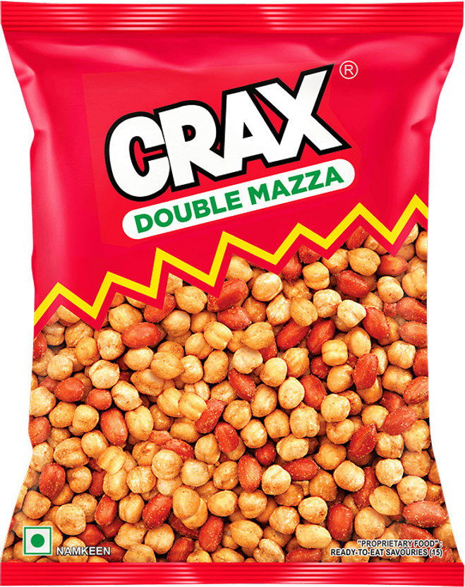 CRAX Double Mazza Roasted Chana Peanuts Namkeen Snacks(171 g)