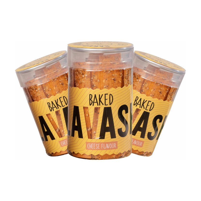 Unwrap Happiness Baked Lavash Cheese Flavor 300g | A Flavorful Crunchy, Crispy, Spicy Lavash Namkeen(3 x 100 g)