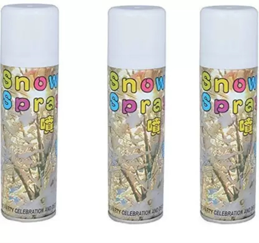 Bodytech Special occasion White Snow Spray Birthday Party Wedding's Snow Spray(150 ml, Pack of 3)