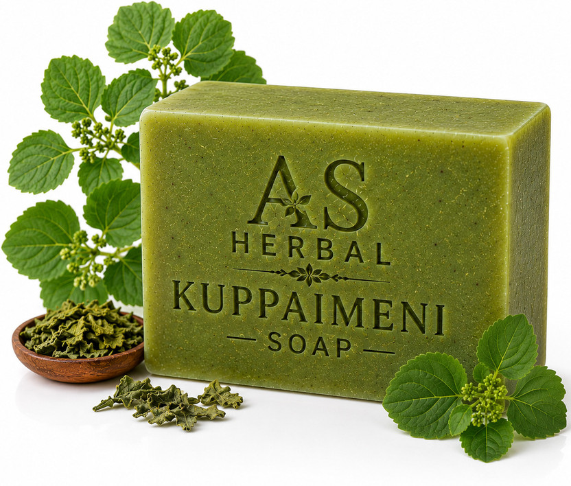 AS COLLECTIONS Kuppaimeni Soap Pure Organicc Herball Bathing Bar for Clear Skin, Acne Control(100 g)