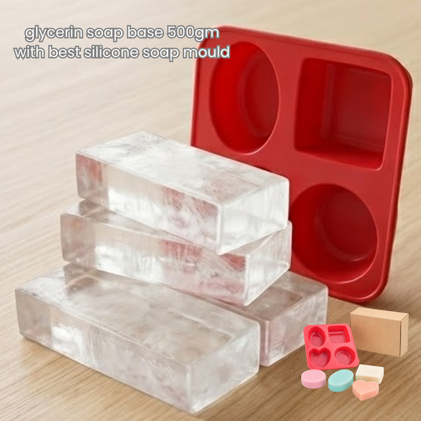 VRUKSH VEDA glycerin soap base 500gm with mould handmade soap making(500 g)