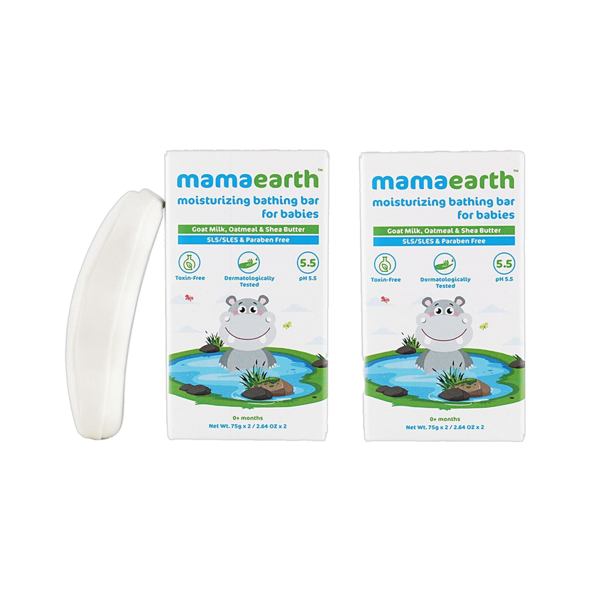 Mamaearth Bathing Bar for Babies - Pack of 4(4 x 75 g)