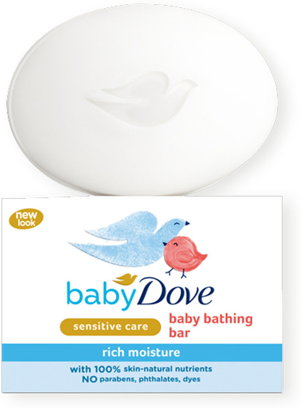 baby Dove Rich Moisture Bathing Bar, Gently Cleanse and Nourishes Skin(4 x 75 g)