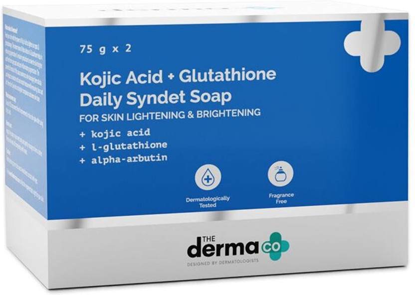 The Derma Co Kojic Acid + L- Glutathione Daily Syndet Soap(2 x 37.5 g)