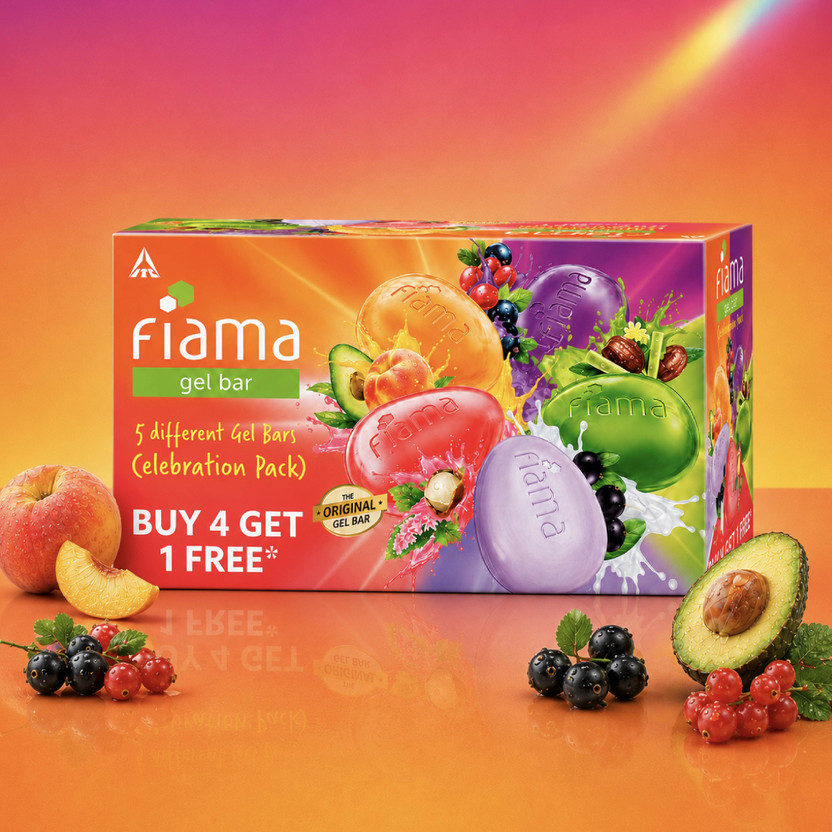 FIAMA Celebration Pack With 5 Unique Soap Gel Bathing Bars For Moisturized Skin(5 x 125 g)