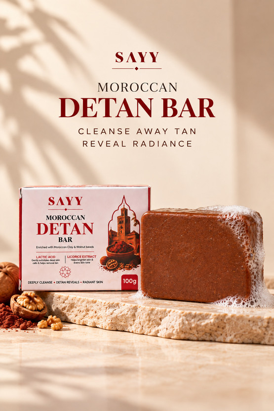 SAYY Moroccan Detan Bar Soap for Tan Removal & Skin Brightening(100 g)