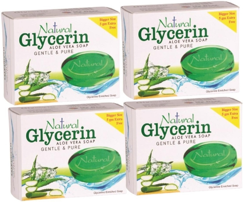 NATURAL The Essence of Nature Ayurvedic Glycerin Alovera Soap- 125 gm(4 x 125 g)
