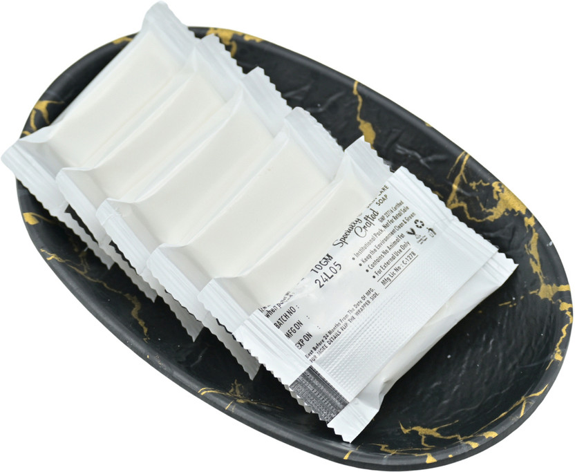 Specially Crafted Hotel Soap 10g Square - Hygienic White Pouch with New Age Packing(200 x 10 g)
