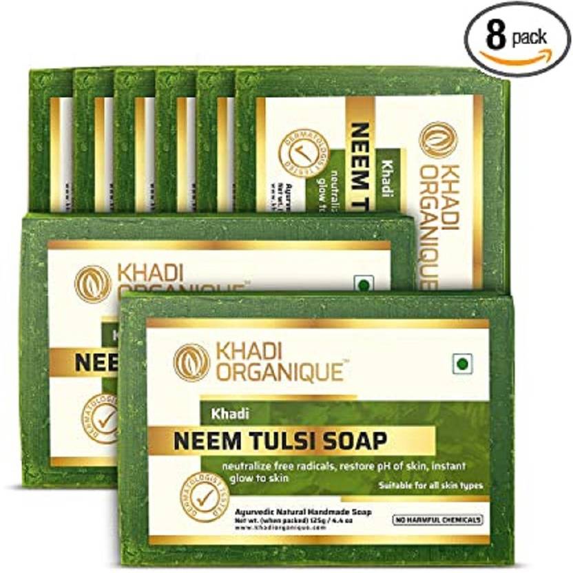 Organique Natural Herbal Neem & Tulsi Soap for Pimples And Rashes Pack