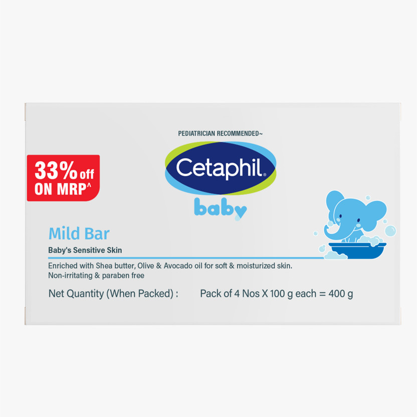 Cetaphil Baby Mild Bar - (4x100gm)(4 x 100 g)