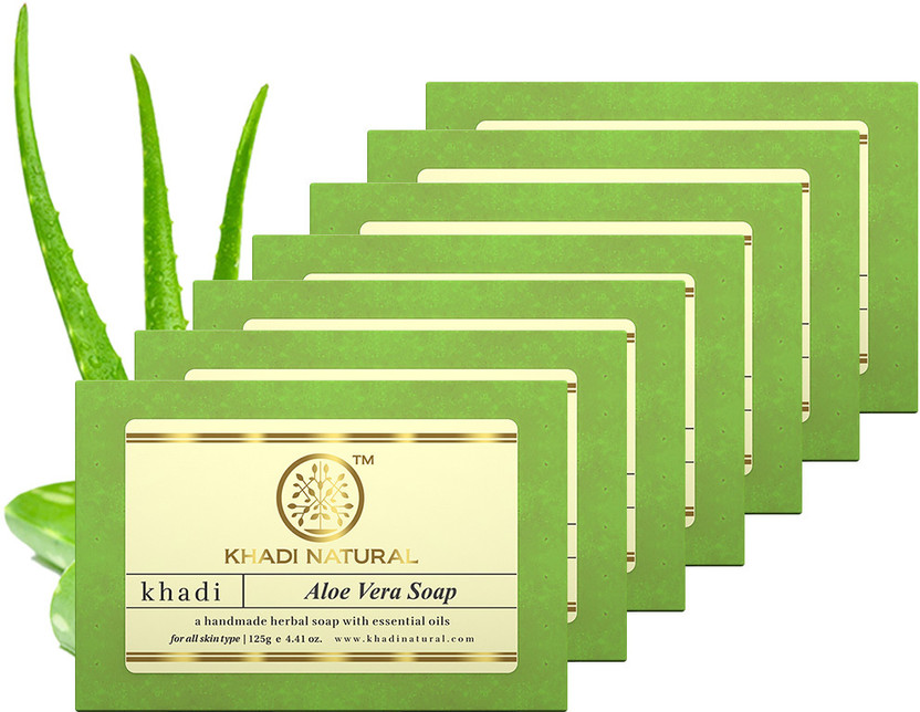 KHADI NATURAL Aloevera Soap(7 x 125 g)