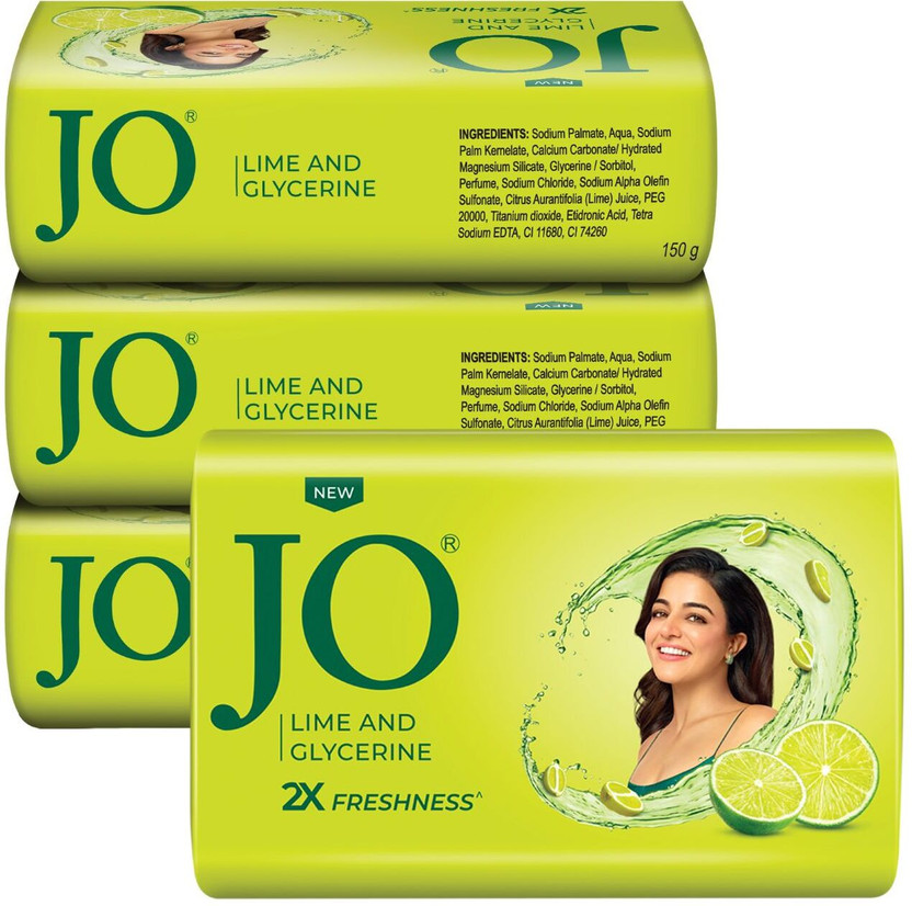 Jo by Wipro Fresh Lime Soap with Glycerine(4 x 150 g)