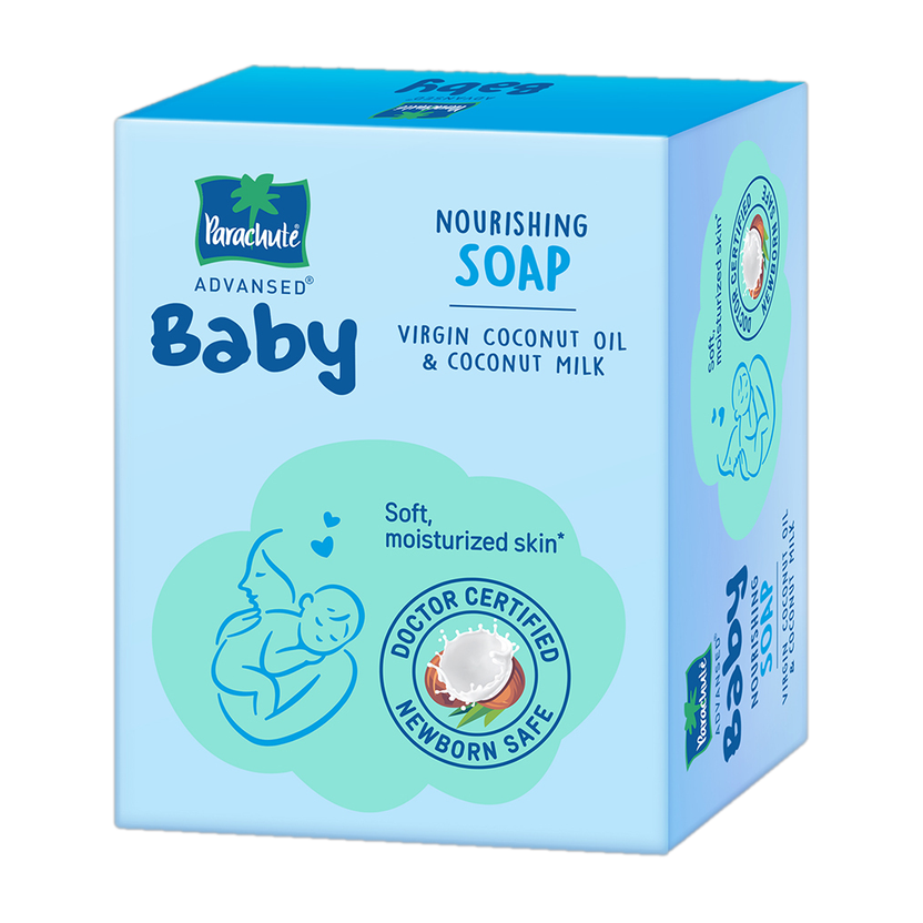 Parachute Advansed Baby Nourishing Soap for new born Virgin Coconut Oil &Coconut Milk for soft skin(3 x 75 g)