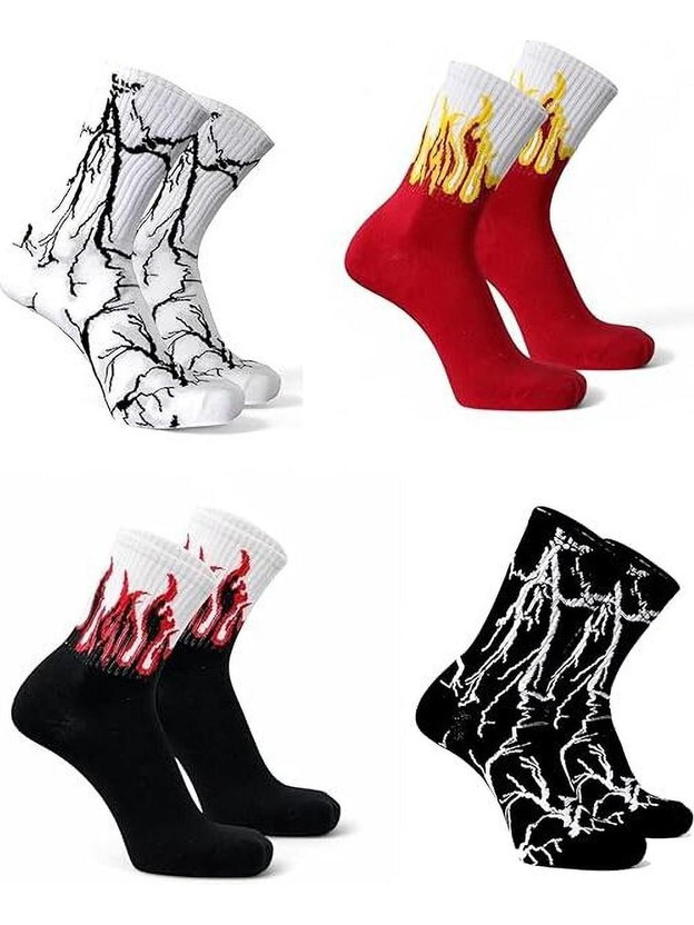 zuxe fashion Men Graphic Print Calf Length(Pack of 4)