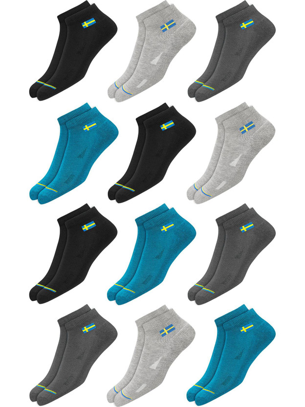 Swagr Men & Women Solid Ankle Length(Pack of 12)