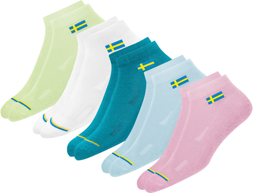 Swagr Men & Women Solid Ankle Length(Pack of 5)