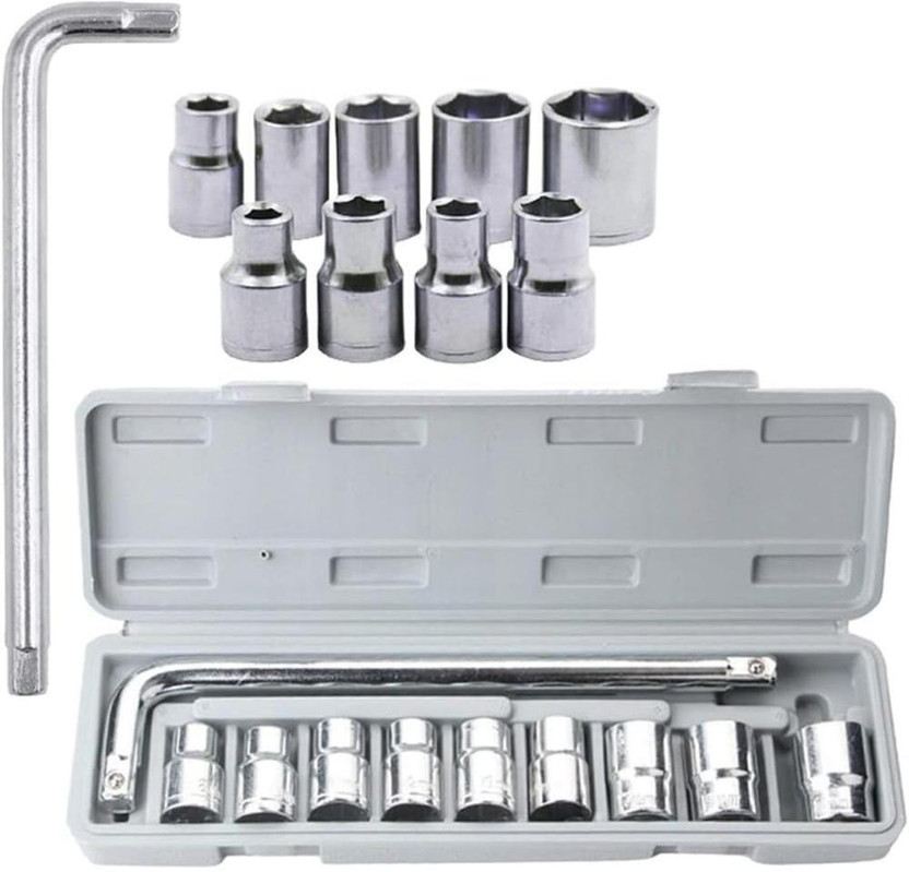 ValueShop 10 Pieces Hand Tools Wrench Set Spanner Set Tool Kit Socket Set(Pack of 1)