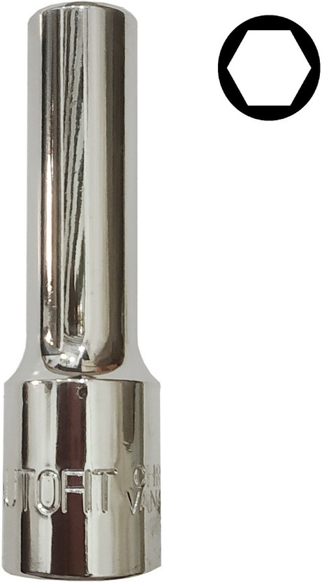 4MECH 1/2" Drive 11 MM Hex Long Socket Socket Set(Pack of 1)