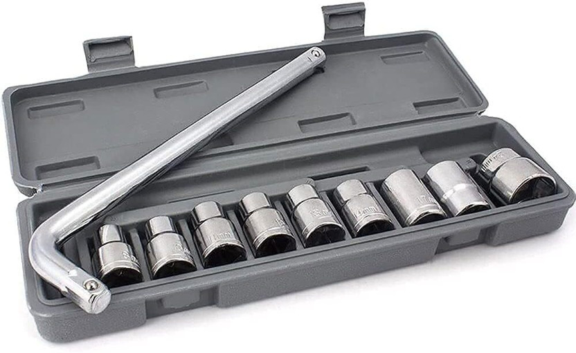 OKASTA 10 Pieces Hand Tools Wrench Set Spanner Set Tool Kit Socket Set(Pack of 10)