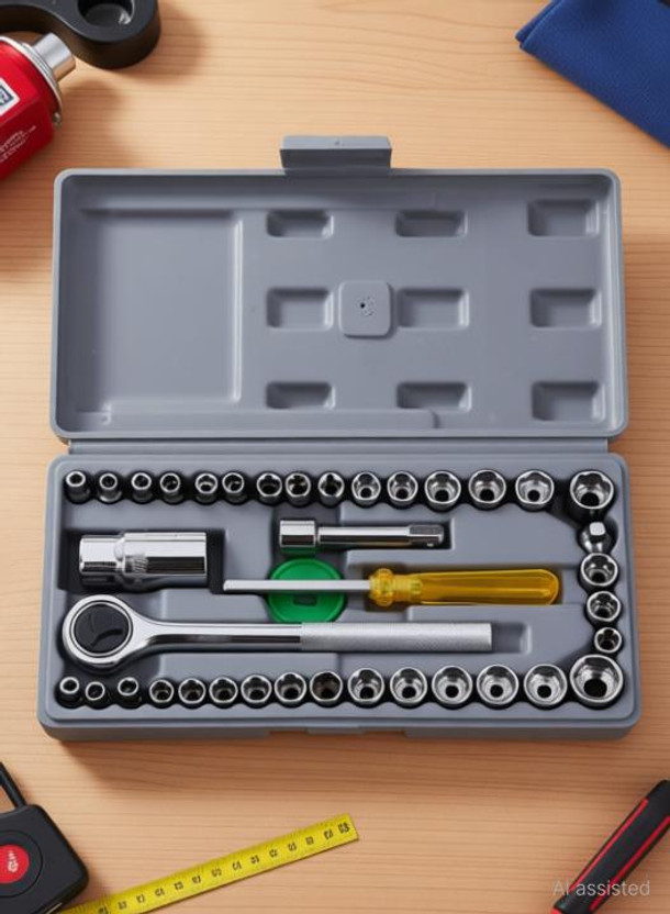 ONLINE HUSTLE 40 in 1 Screw Driver Set PCS Automobile Motorcycle Tool Box Set Socket Wrench Sleeve Suit Hardware Auto Car Repair Tools Socket Wrenches Screw Driver Set Hand Tool Kit (40 Tools) Socket Set(Pack of 1)