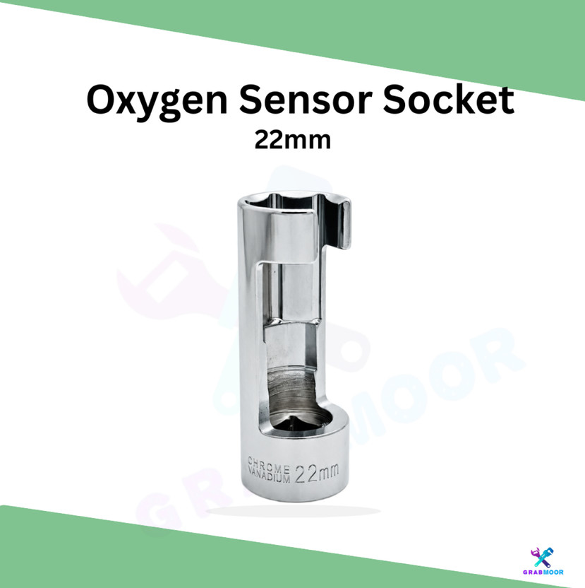 GrabMoor 22MM Oxygen Sensor Socket Lambda Sensor Removal Tool 1/2 Inch Square Drive MW1O Socket Set(Pack of 1)