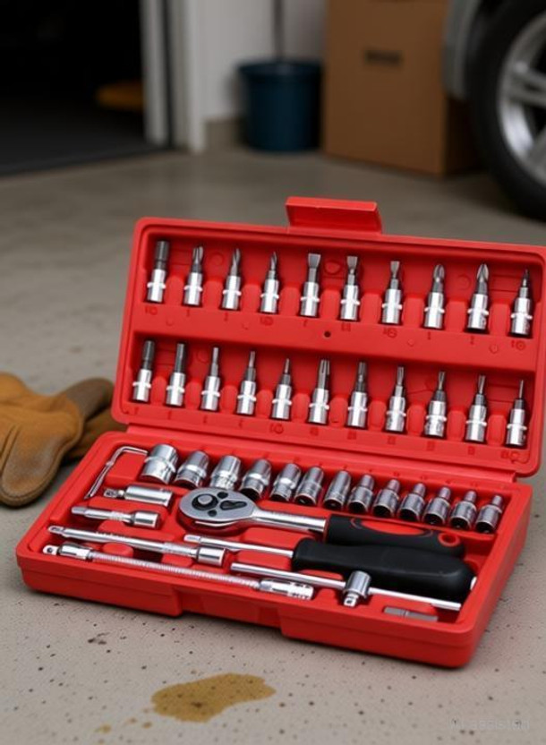 EYESEEK Socket Tool Set 46 in 1 Bit Socket Wrench Tool Kit Set Goti Tools Set Ratchet Socket Set(Pack of 46)