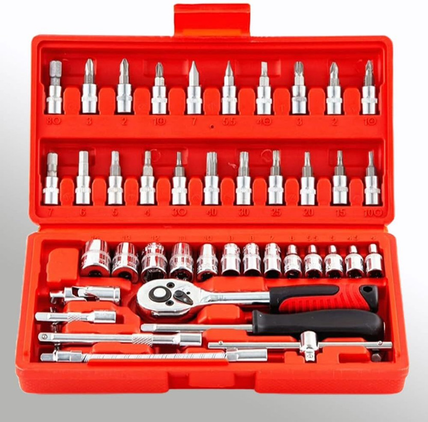 VRTREND VRTREND ToolMaster 46Pcs Ratchet Screwdriver Kit Easy Storage Box Ratchet Screwdriver Set(Pack of 1) - Flipkart Deal