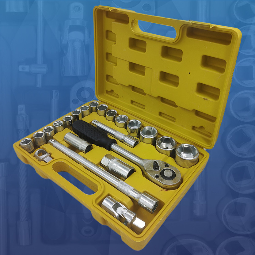 Atrocitus Premium 22-Piece HEX Socket Set Heavy Duty 1/2 Drive for Automotive & Home Use Socket Set(Pack of 1)
