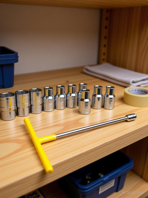 Atrocitus ATC002 13Pc Socket 8mm-19mm 1/2"Square Drive Socket Tool,Hex End Interchangable Socket Set(Pack of 13)