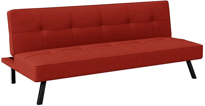 GLOBAL STORAG 1 Seater Double Engineered Wood Pull Out Futon(Finish Color - red Delivery Condition - DIY(Do-It-Yourself))