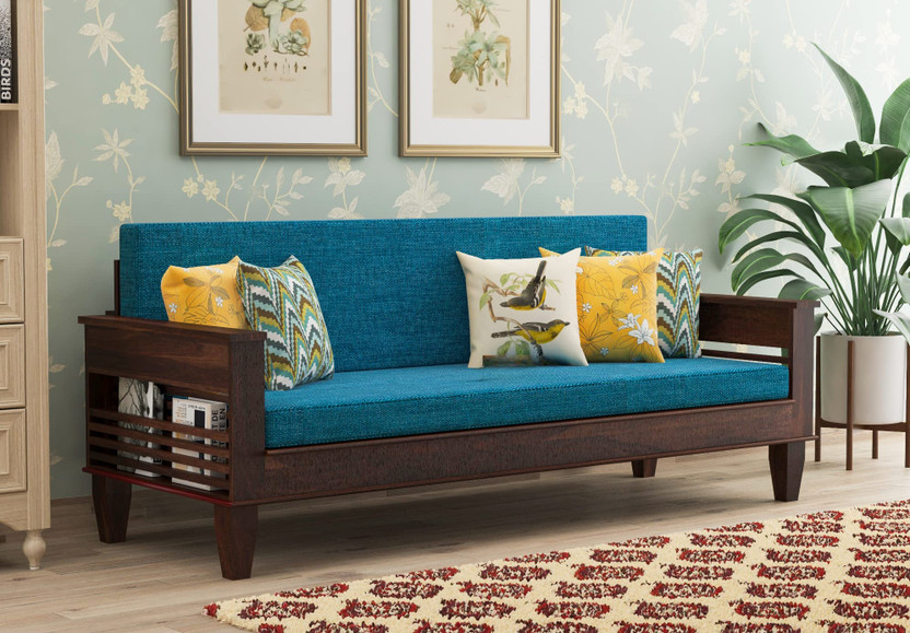 Worldwood Worldwood Wooden Solid Sheesham Wood with Cushions 3 Seater Double Solid Wood Fold Out Sofa Cum Bed(Finish Color - walnut Delivery Condition - DIY(Do-It-Yourself)) - Flipkart Deal