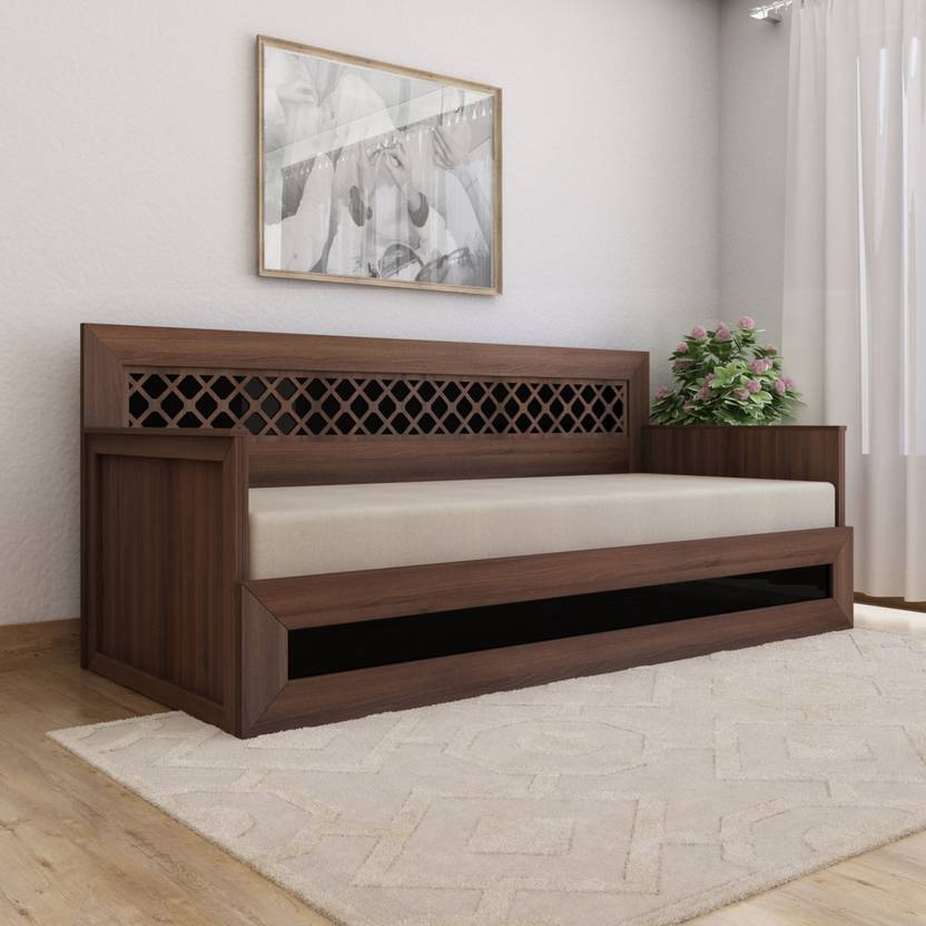 Home Centre 3 Seater Single Engineered Wood Pull Out Sofa Cum Bed Price