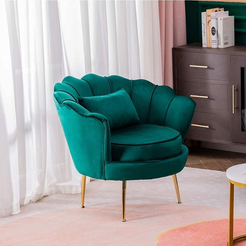 Crosby Sofa sectional fabric in teak wood for your living room, office Pre-assembled Fabric 1 Seater  Sofa(Finish Color - green, Pre-assembled)