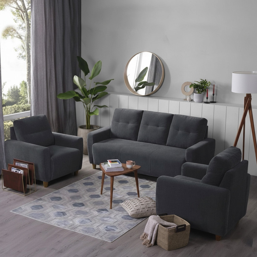 Sleepyhead Yolo Fabric 3 + 1 + 1 Sofa Set(Sesame Grey, DIY(Do-It-Yourself))