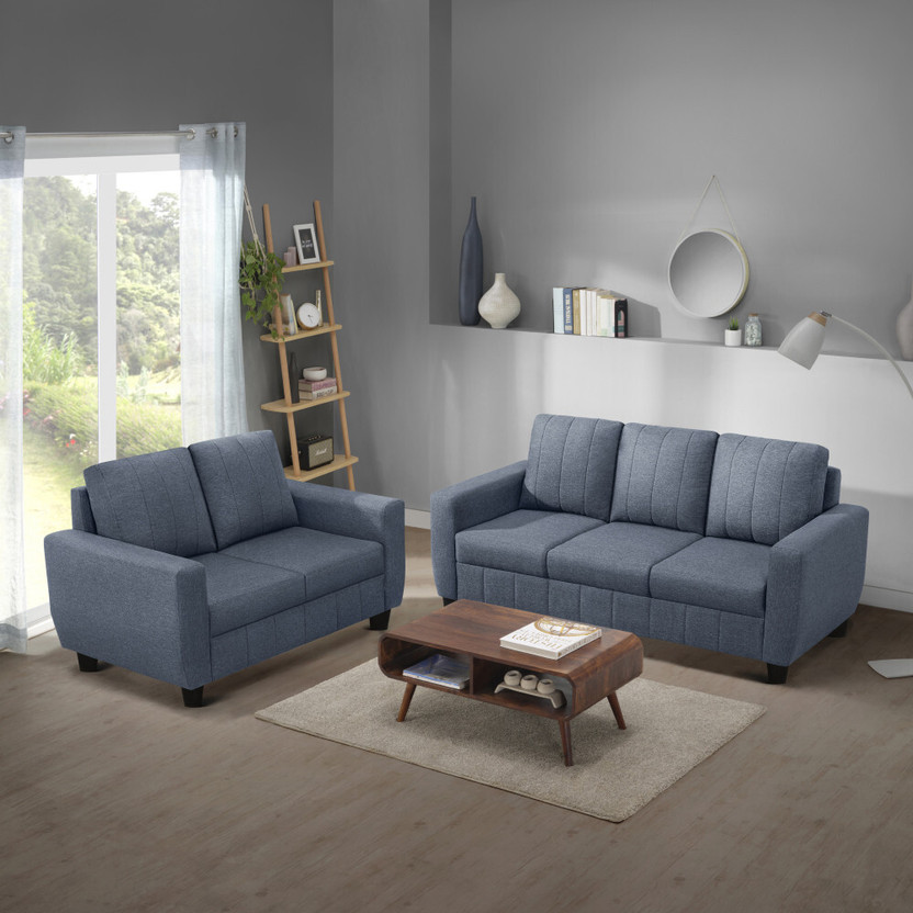 Sleepyhead Bae Fabric 3 + 2 Sofa Set(Ocean Blue, DIY(Do-It-Yourself))