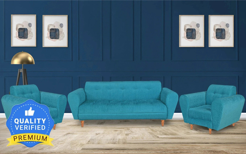 Seventh Heaven Milan, Chenille Molfino Fabric Fabric 3 + 1 + 1 Sofa Set(Sky Blue, DIY(Do-It-Yourself))