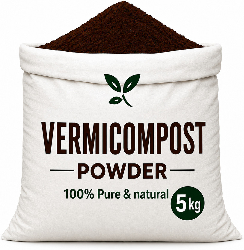 Greenhub Premium Vermicompost 5 Kg for Plants Fertilizer(5 kg, Powder)
