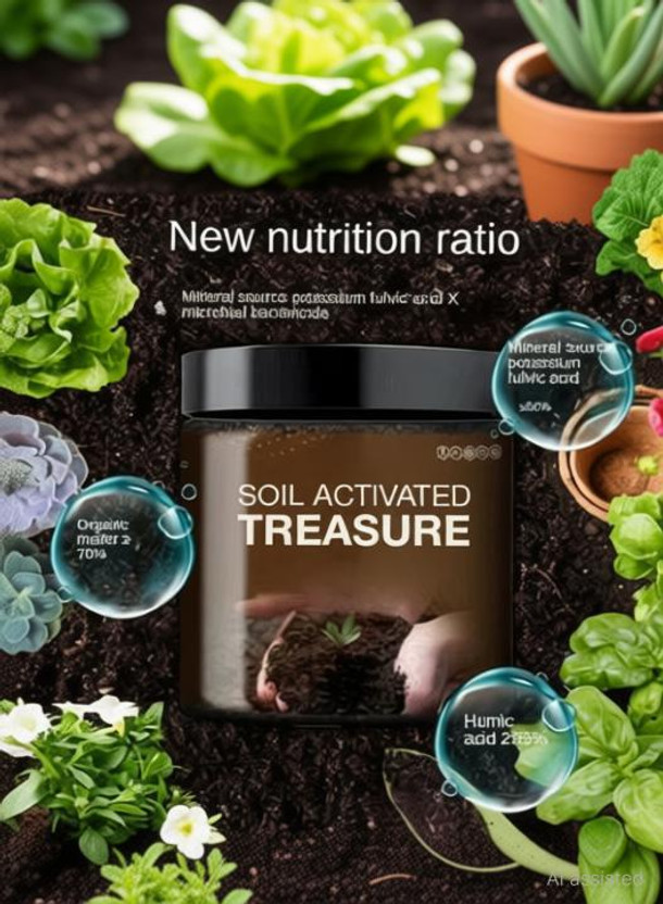 KRYSTO Soil Activated Treasure | Plant Growth supplementary | Plant Growth Booster Fertilizer(0.1 kg, Powder)