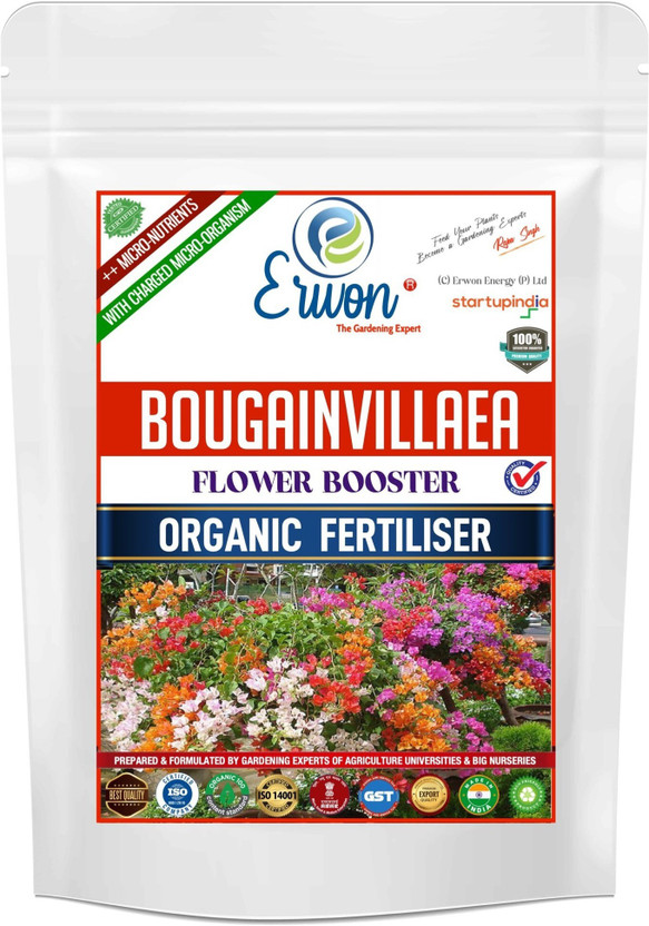 Erwon Bougainvillea Flower Growth Booster, Premium Essential Powerful Organic Fertilizer for Overall Growth of Bougainvillea Flower, with Charged Micro-organism and ++ Micronutrients Fertilizer(0.4 kg, Powder)