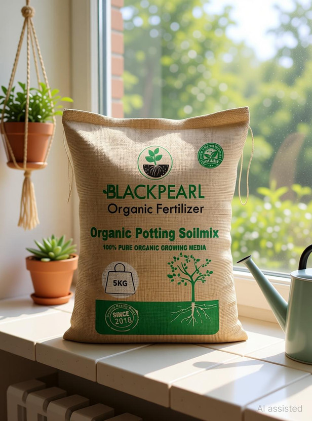 Blackpearl Blackpearl Organic Potting Soil Mix for Balcony, Terrace & Container Gardening |_(F44) Potting Mixture(10 kg, Powder) - Flipkart Deal