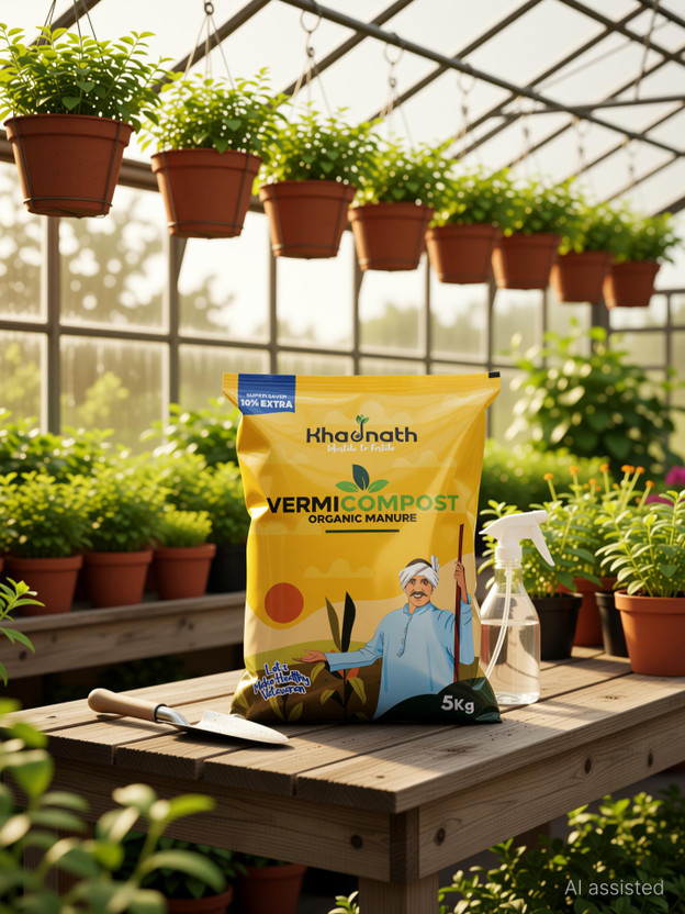 khadnath Vermicompost Oraganic Cow Manure(15 kg, Granules)
