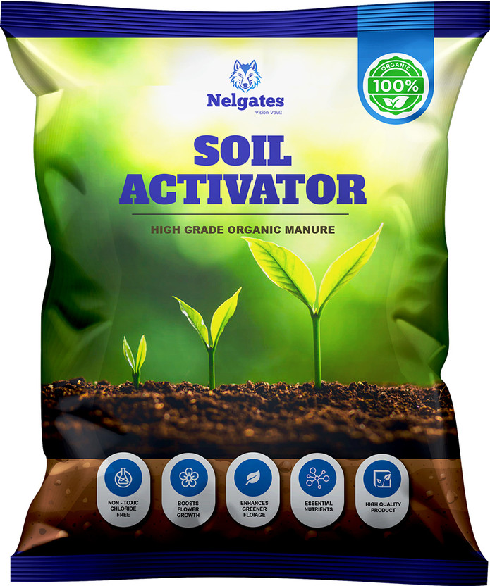 Nelgates Soil activator for plants organic manure for home gardening plant growth Fertilizer(5 kg, Powder)