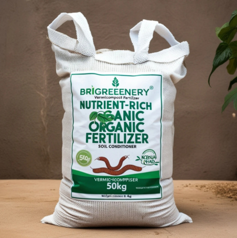 VERMI COMPOST VERMICOMPOST50KG Fertilizer, Husk, Manure, Pesticide, Potting Mixture, Soil(50 kg, Powder)