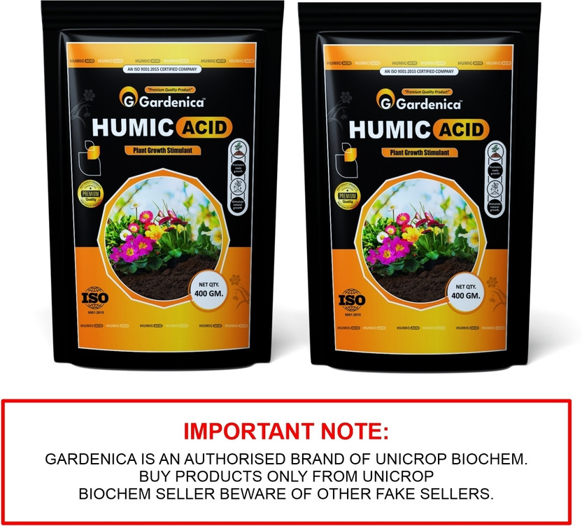 Gardenica Humic Acid Fertilizer For Plant Growth Root System?(pack of 2) Fertilizer, Manure, Pesticide(0.4 kg, Powder)