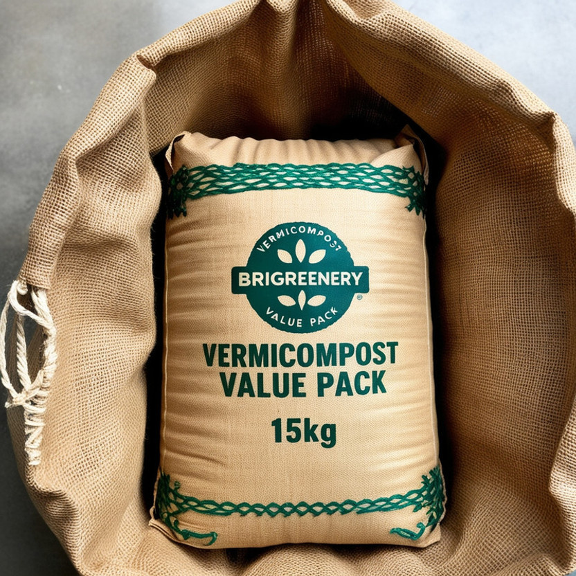 BriGreenery Premium Organic Garden Manure Vermicompost – 15 KG Manure(15 kg, Powder)