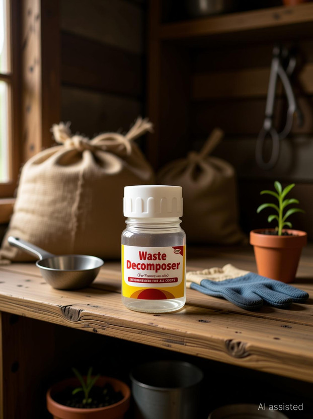 Farmer Friend Waste Decomposer | Bio Organic Certified | Potting Mixture(0.42 L, Cake)