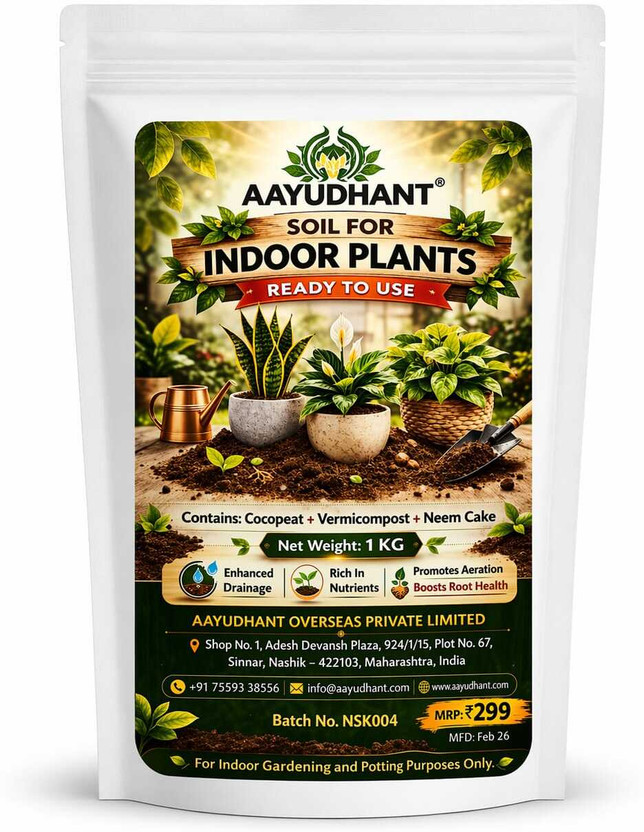 Aayudhant Plant Care Indoor Potting Soil Soil(1 kg, Powder)