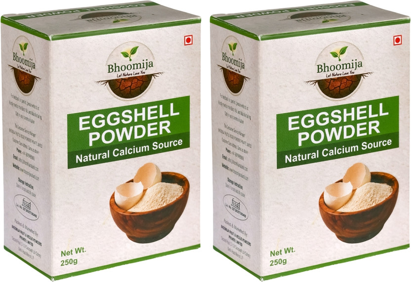 Bhoomija Eggshell Powder for Animal Feed, Poultry Feed, Agriculture & Cosmetic Use Fertilizer, Husk, Manure, Pesticide, Potting Mixture, Soil(500 g, Powder)