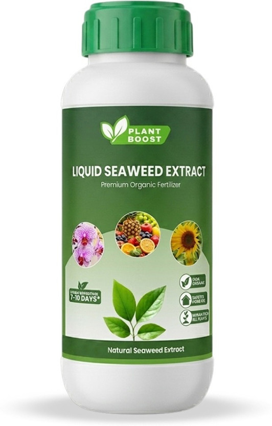 Plantboost Liquid Seaweed Extract Fertilizer for Indoor, Outdoor & Flowering Plants Potting Mixture(350 ml, Liquid)