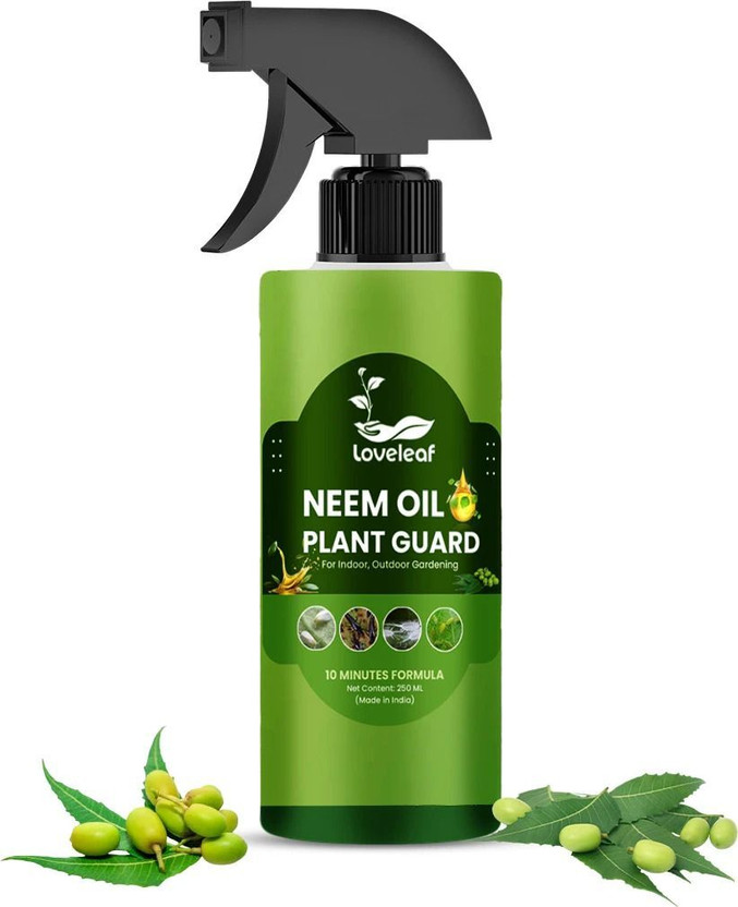 Loveleaf Ready-to-Use Neem Oil Spray, 250ml Organic Plant Protection Fertilizer(0.25 L, Liquid)